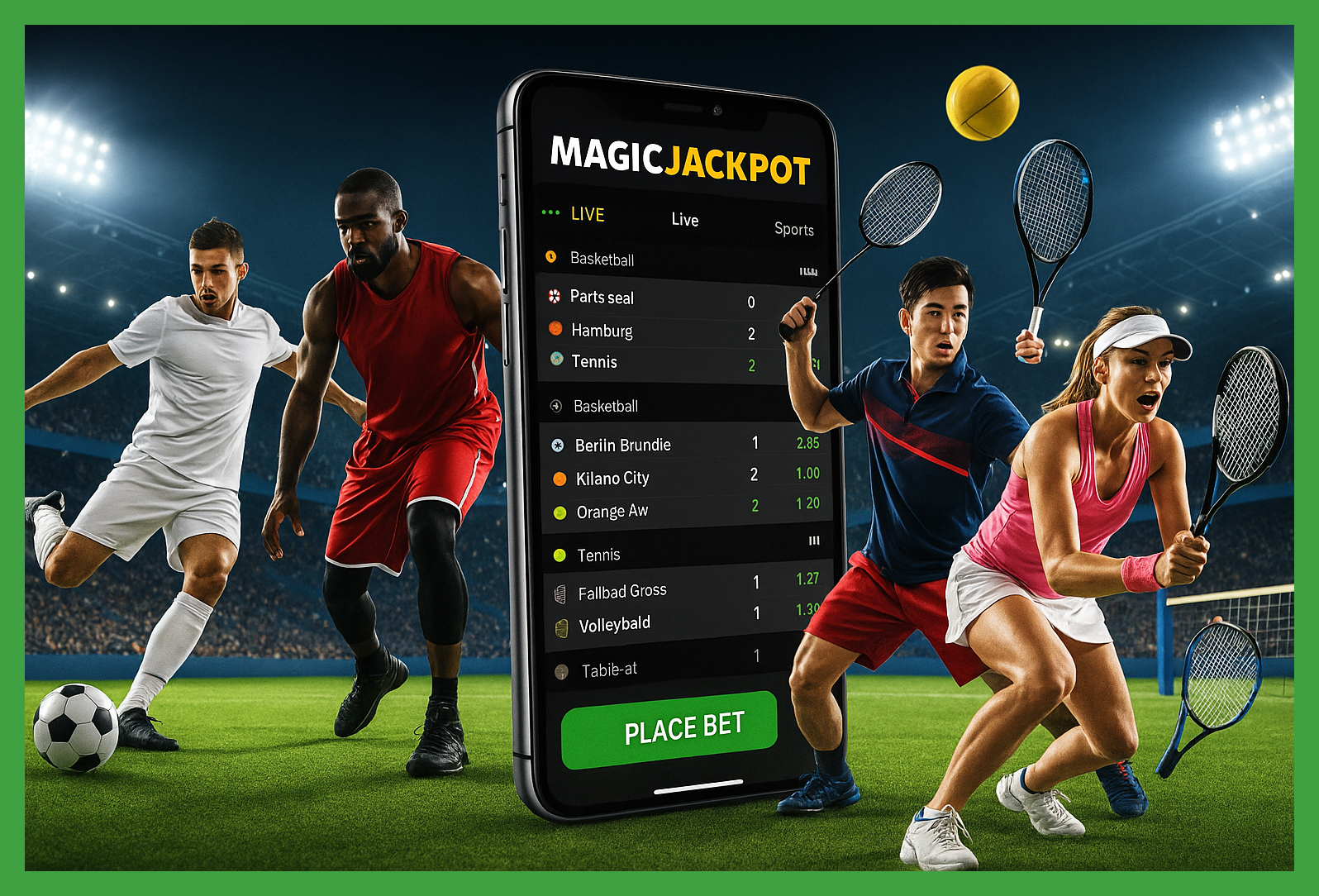 Aposte em apostas esportivas no cassino online MAGICJACKPOT